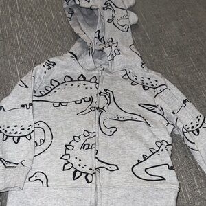 Carter's Gray Dinosaur Print Hoodie